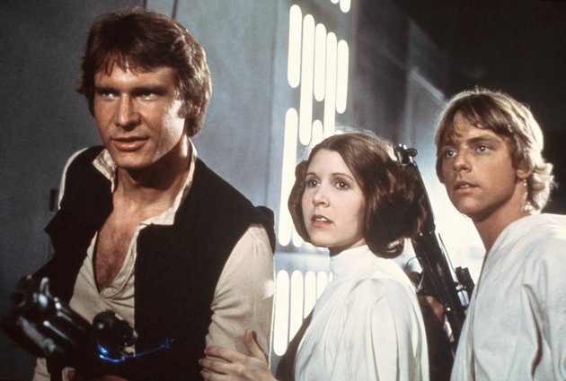 A New Hope, Star Wars, Han Solo, Harrison Ford, Mark Hamill, Luke Skywalker, Princess Leia, Carrie Fisher