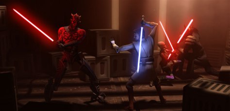 Darth Maul vs. Obi-Wan Kenobi in Star Wars: Clone Wars