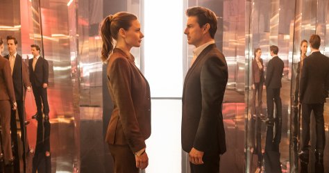 Rebecca Ferguson and Tom Cruise in Mission Impossible: Fallout