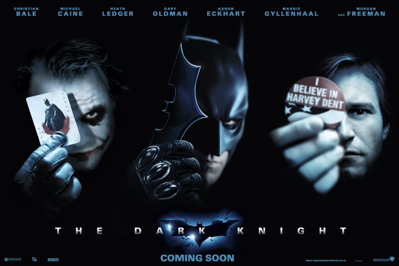 The Dark Knight, Batman, Joker, Two Face, Christian Bale, Heath Ledger, Aaron Eckhart