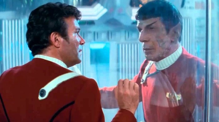 William Shatner and Leonard Nimoy in Star Trek II