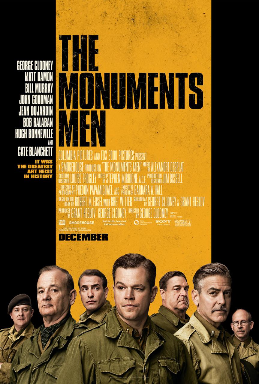 The Monuments Men, Matt Damon, George Clooney, John Goodman, Bill Murray
