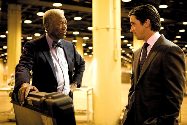 Batman Begins, Morgan Freeman, Christian Bale