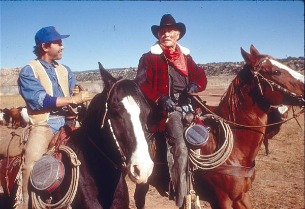 Billy Crystal and Jack Palance in "City Slickers."Photo by Bruce McBroom