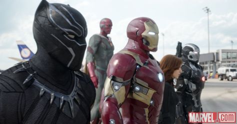 Black Panther, Iron Man, Vision, Black Widow, War Machine, Captain America: Civil War