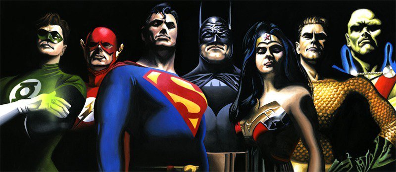 Justice League, Batman, Superman, Wonder Woman, Green Lantern, Flash, Aquaman