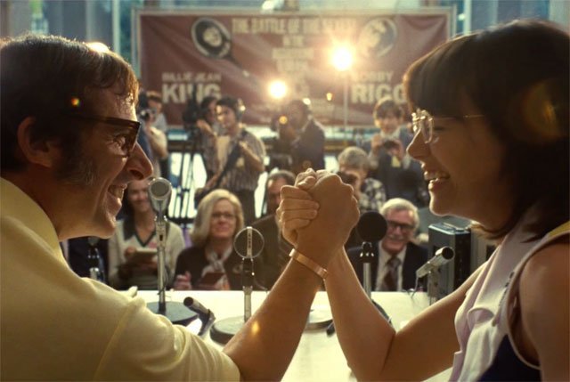 Emma Stone and Steve Carrell in The Battle of the Sexes