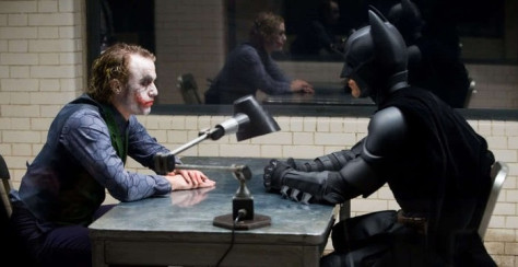 Heath Ledger and Christian Bale in The Dark Knight