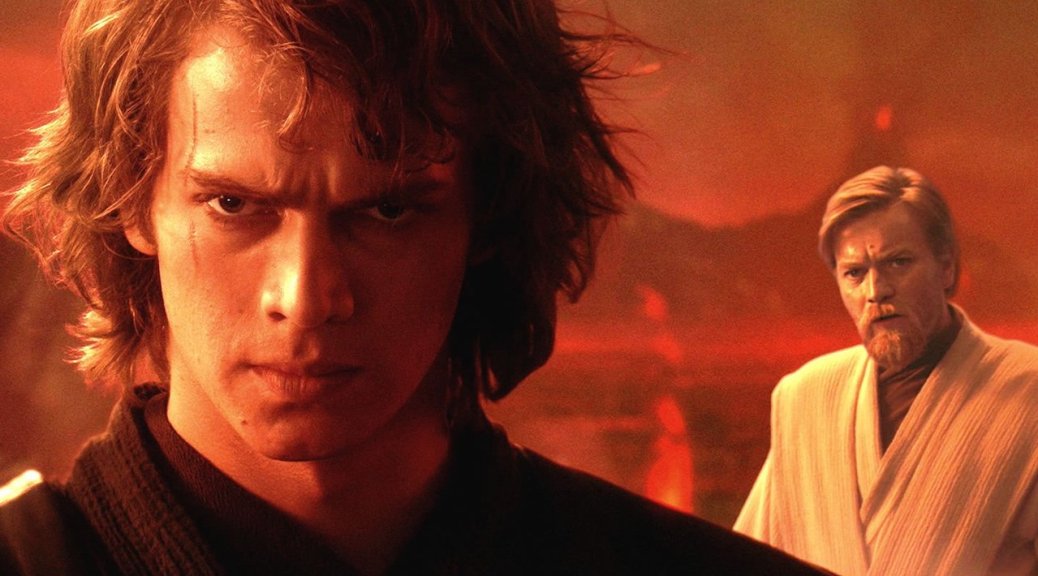 Anakin Skywalker (Hayden Christensen) and Obi-Wan Kenobi (Ewan McGregor) in Star Wars Episode III: Revenge of the Sith