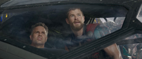 Mark Ruffalo and Chris Hemsworth in Thor: Ragnarok