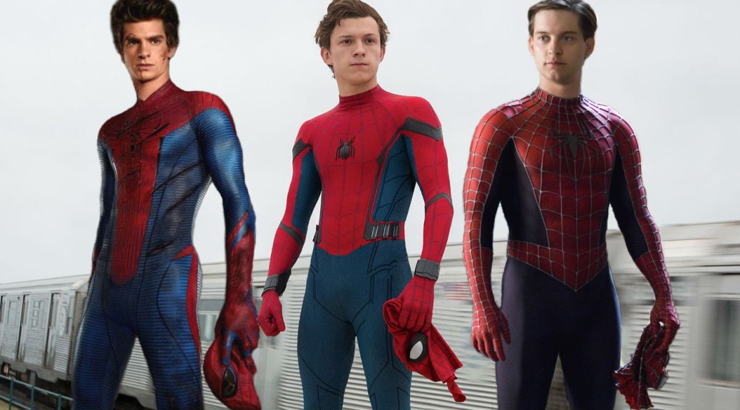 Andrew Garfield, Tobey Maguire, and Tom Holland as Spider-Man