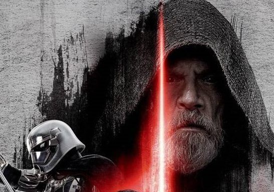 Luke Skywalker, Kylo Ren, and Captain Phasma in Star Wars: The Last Jedi