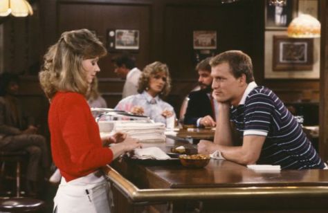 Shelly Long and Woody Harrelson in Cheers