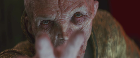 Andy Serkis as Supreme Leader Snoke in Star Wars: The Last Jedi
