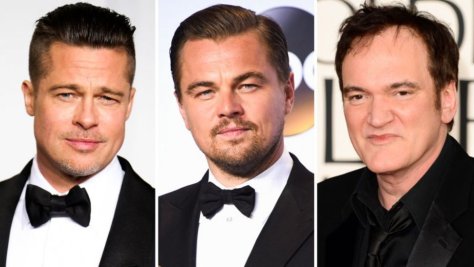 Brad Pitt, Leonardo DiCaprio, and Quentin Tarantino