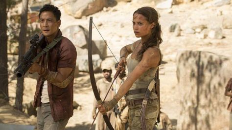 Daniel Wu and Alicia Vikander in Tomb Raider