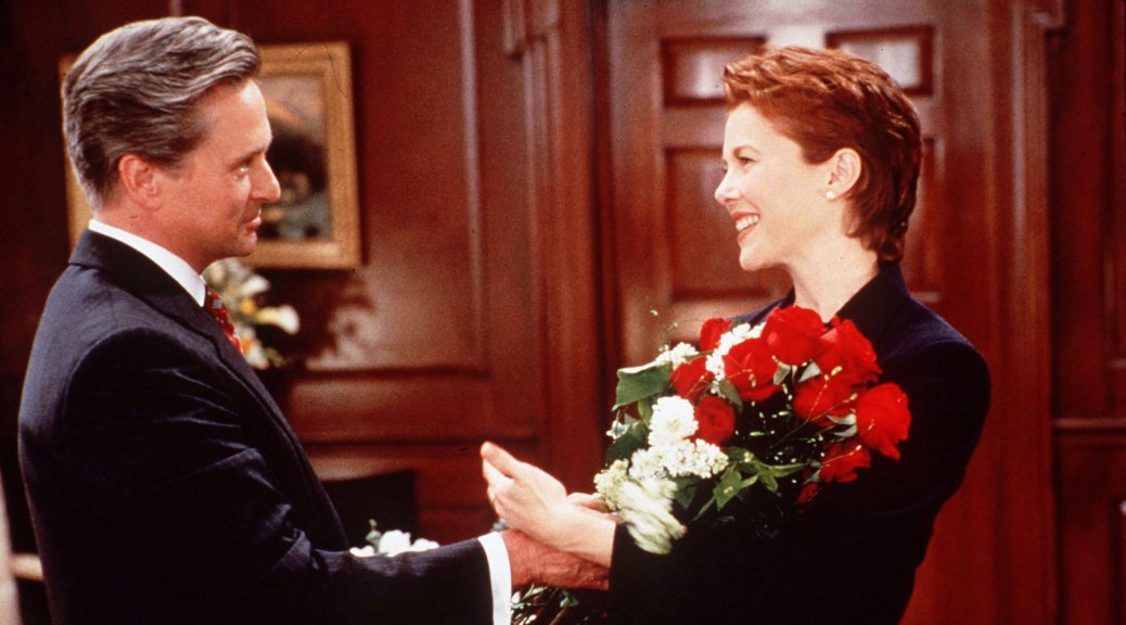 Michael Douglas and Annette Bening in The American President